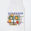 Schiesser Tank Top Double Rib White - Art Edition By Noah Becker