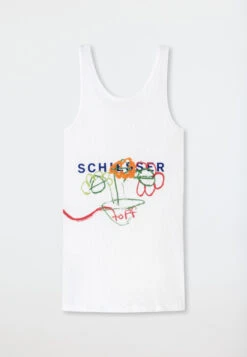 Schiesser Tank Top Double Rib White - Art Edition By Noah Becker -Uni Style Shop tank top doppelripp weiss art edition by noah becker 177103 100 detail3