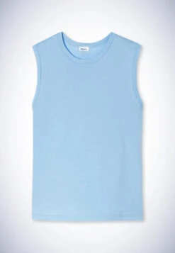 Schiesser Tank Top Light Blue - Revival Carla -Uni Style Shop tank top hellblau revival carla 174244 805 detail1