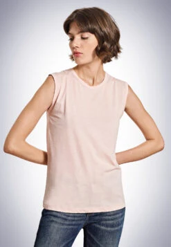 Schiesser Tank Top Salmon - Revival Carla -Uni Style Shop tank top lachs revival carla 174244 513 detail2