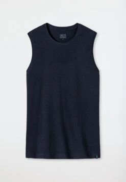 Schiesser Tank Top Stylish Cut Blue-black - Long Life Soft -Uni Style Shop tank top modische schnittform blauschwarz long life soft 164104 001 detail1