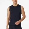 Schiesser Tank Top Stylish Cut Blue-black - Long Life Soft