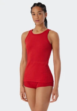 Schiesser Tank Top Red - Revival Greta -Uni Style Shop tank top rot revival greta 1 177127 500 detail2
