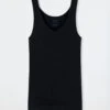 Schiesser Black Tank Top - Seamless Light