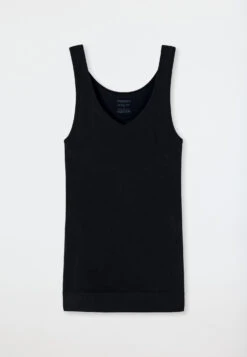 Schiesser Black Tank Top - Seamless Light