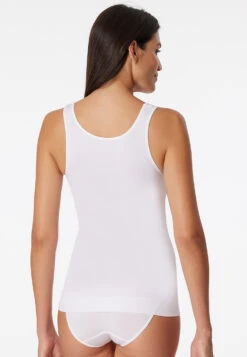 Schiesser Tank Top White - Seamless Light -Uni Style Shop tank top weiss seamless light 144189 100 back