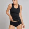 Schiesser Top Seamless Bamboo Black - Active Mesh Bamboo