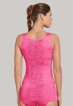 Schiesser Ultra Lightweight Seamless Top Heather Pink - Active Mesh Light -Uni Style Shop top ultraleicht seamless pink meliert active mesh light 162013 520 back