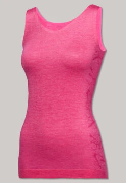 Schiesser Ultra Lightweight Seamless Top Heather Pink - Active Mesh Light