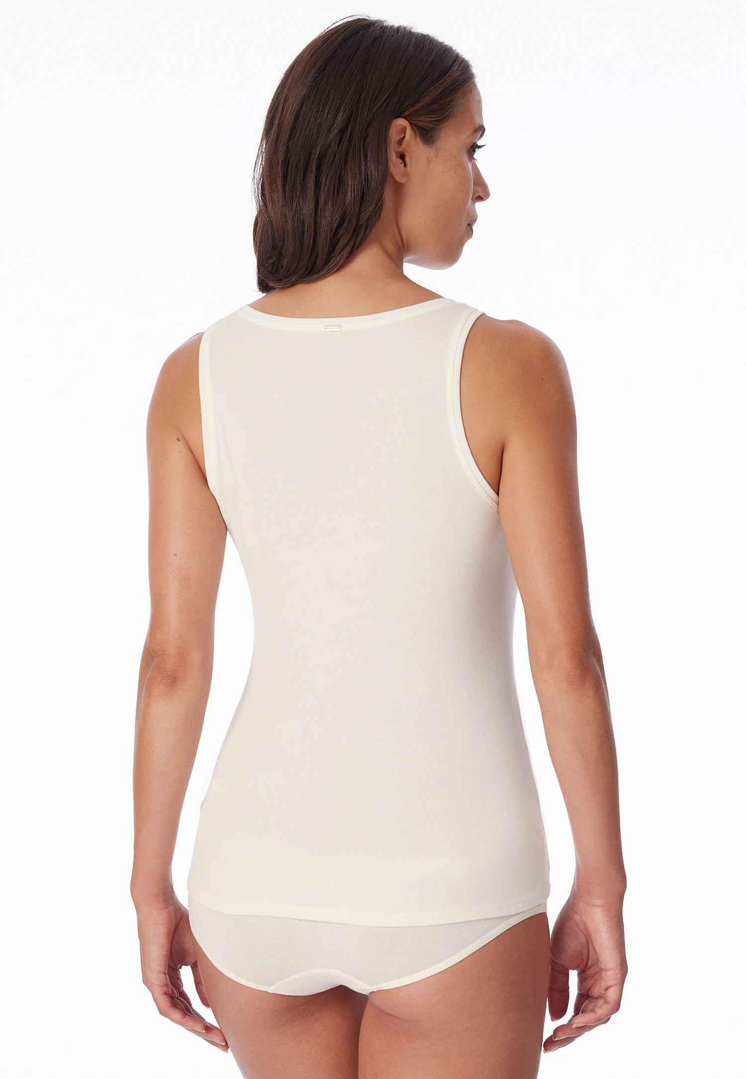 Schiesser Naturally White Fine Rib Strap Top - Naturschönheit 1 Schiesser Naturally White Fine Rib Strap Top - Naturschönheit