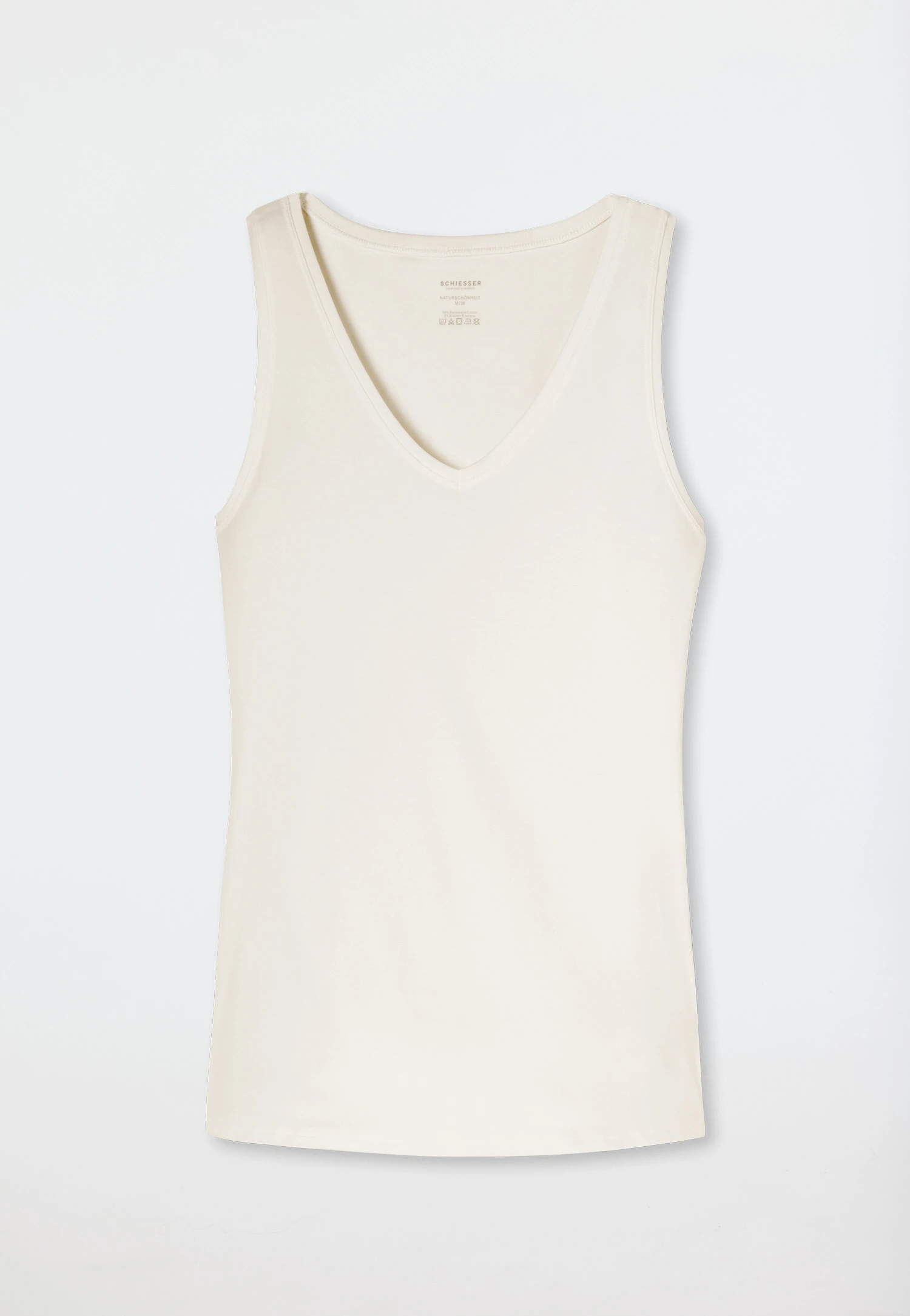 Schiesser Naturally White Fine Rib Strap Top - Naturschönheit 2 Schiesser Naturally White Fine Rib Strap Top - Naturschönheit - Image 2