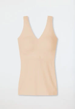 Schiesser Strappy Top Microware Removable Pads Sand - Invisible Soft -Uni Style Shop traegertop microfaser herausnehmbare pads sand invisible soft 170365 410 detail1