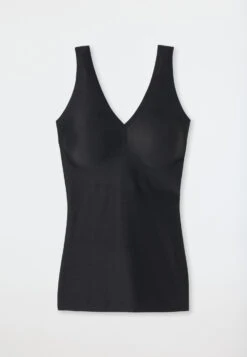 Schiesser Strappy Top Microware Removable Pads Black - Invisible Soft -Uni Style Shop traegertop microfaser herausnehmbare pads schwarz invisible soft 170365 000 detail1