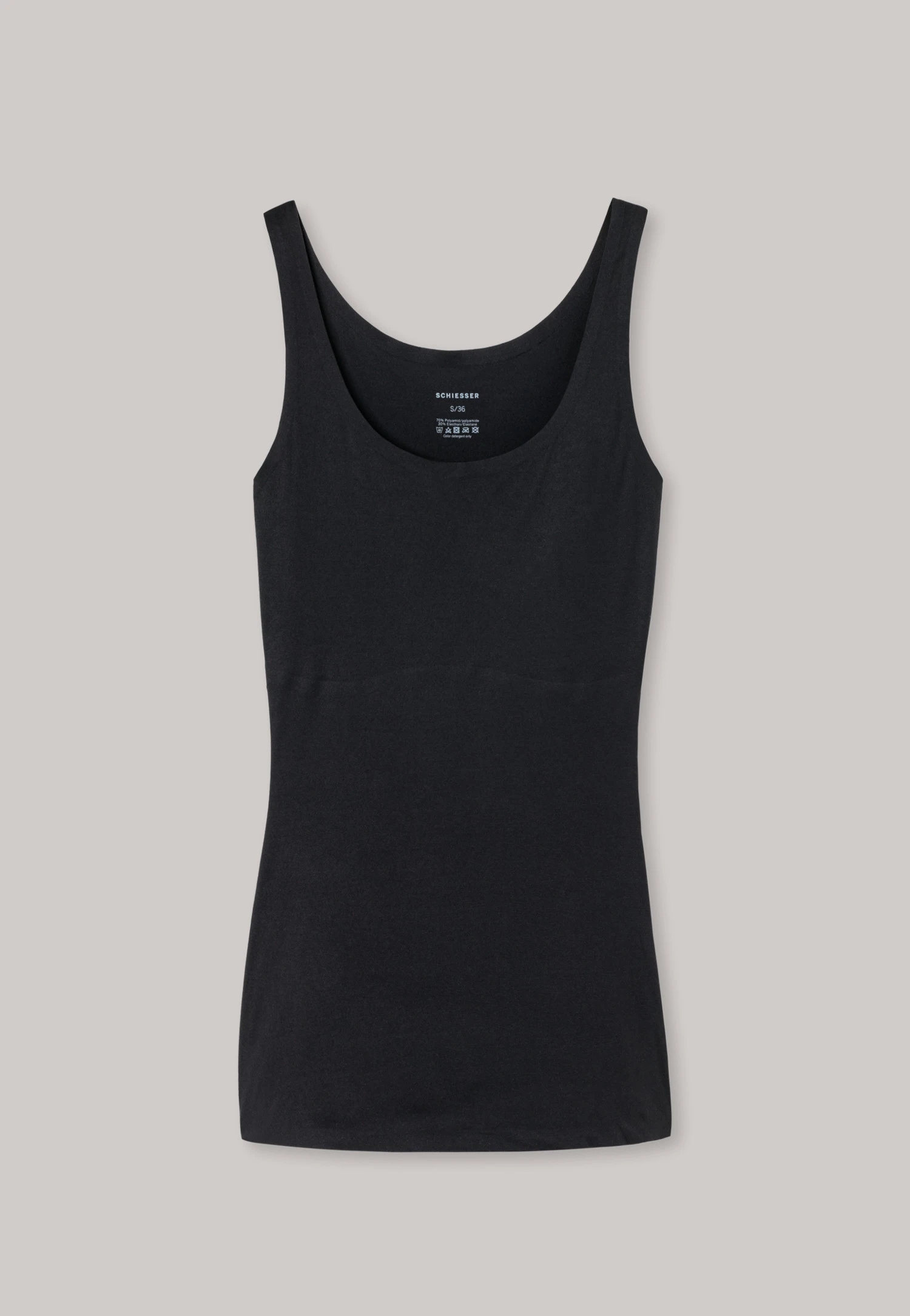 Schiesser Strappy Top Microware Softshaper Black - Invisible Soft 1 Schiesser Strappy Top Microware Softshaper Black - Invisible Soft