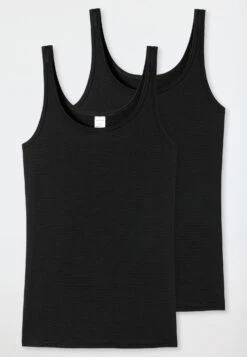 Schiesser Tank Tops 2-pack Black - Modal Essentials 9 Schiesser Tank Tops 2-pack Black - Modal Essentials -Uni Style Shop traegertops 2er pack schwarz modal essentials 162896 000 detail1