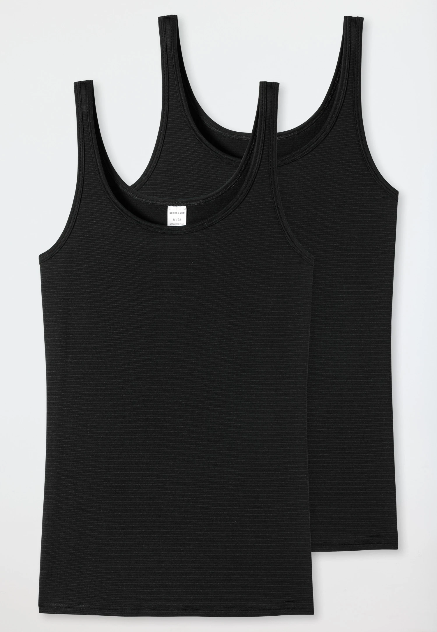 Schiesser Tank Tops 2-pack Black - Modal Essentials 5 Schiesser Tank Tops 2-pack Black - Modal Essentials - Image 5