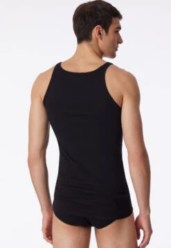Schiesser Undershirts, Fine Rib, Black - Original Fine Rib