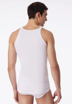 Schiesser Fine Ribbed White Undershirt - Original Fine Ribbed