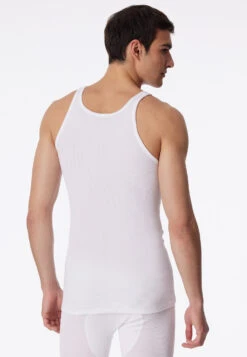 Schiesser Undershirts, Double Rib, White, 2-pack - Original Classics -Uni Style Shop unterhemden 2er pack doppelripp weiss original classics 005051 100 back