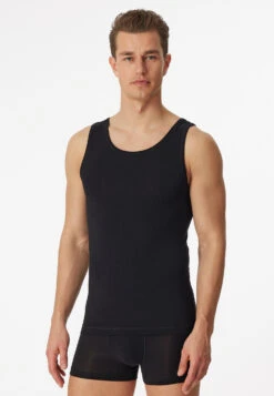 Schiesser Undershirt Black - Personal Fit -Uni Style Shop unterhemdschwarzpersonalfit 155346 000 detail2