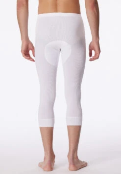 Schiesser Underwear 3/4 Length With Fly White - Original Double Rib -Uni Style Shop unterhose 3 4 lang mit eingriff weiss original doppelripp 005049 100 back