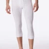 Schiesser Underwear 3/4 Length With Fly White - Original Double Rib