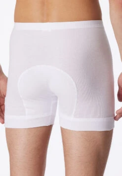 Schiesser Underpants, Short, With Fly, Fine Rib, White - Original Fine Rib -Uni Style Shop unterhose kurz mit eingriff feinripp weiss original feinripp 005131 100 back