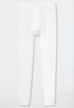 Schiesser Long Underpants With Fly, White - Original Feinripp