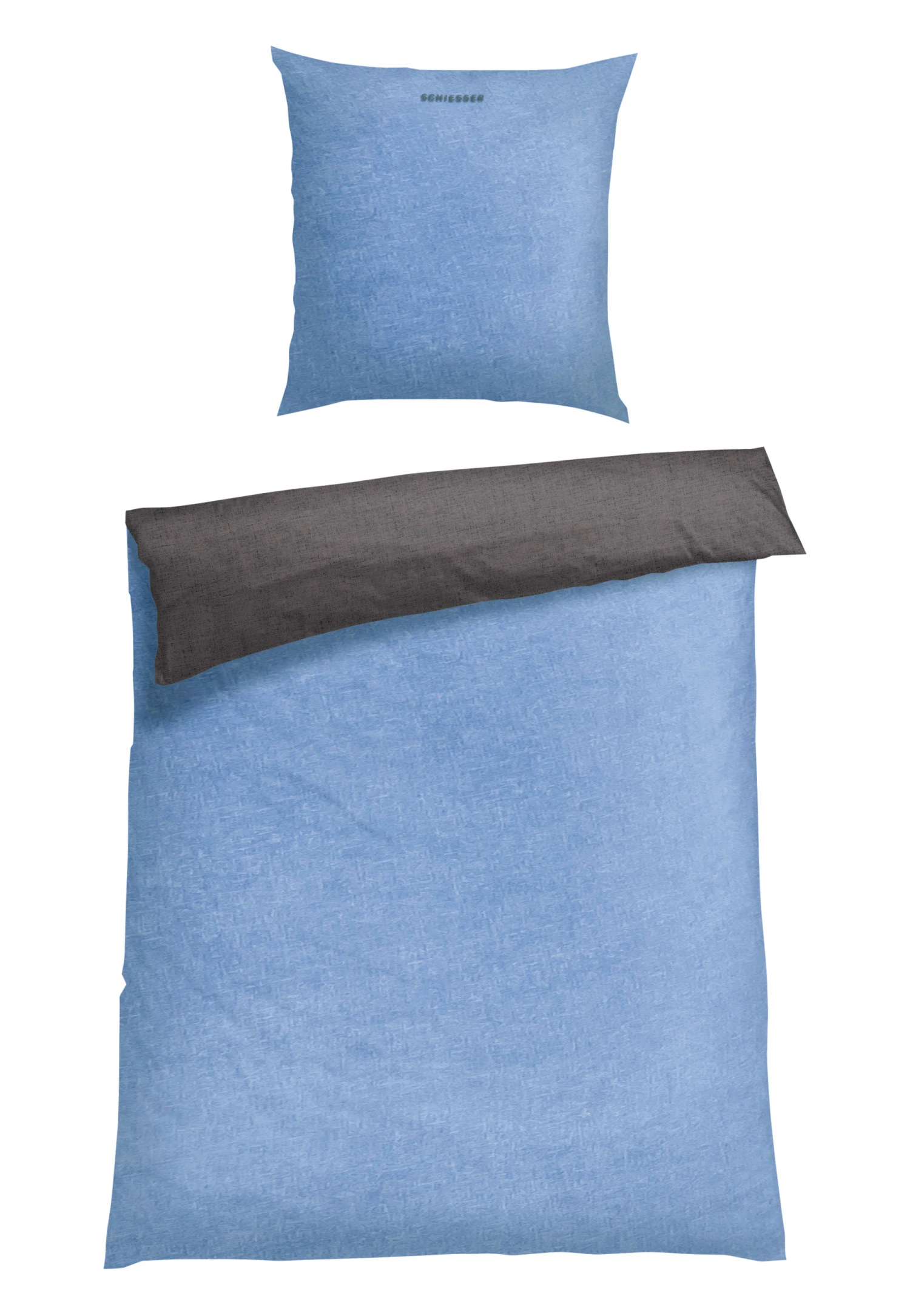 Reversible Bed Linen 2-piece Set Fine Flannelette Light Blue - SCHIESSER Home 4 Reversible Bed Linen 2-piece Set Fine Flannelette Light Blue - SCHIESSER Home - Image 4