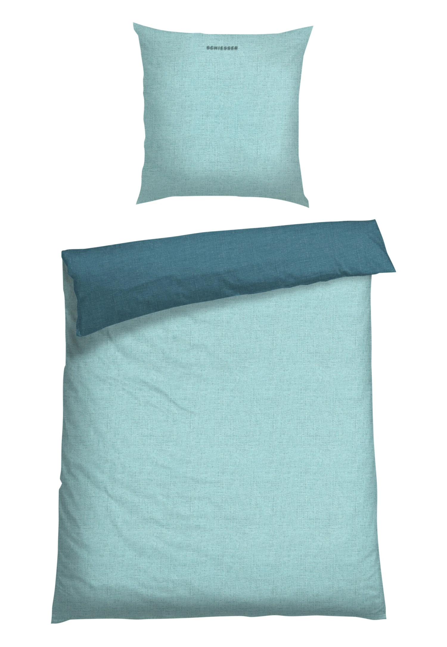 Reversible Bedding 2-piece Renforcé Blue-green - SCHIESSER Home 2 Reversible Bedding 2-piece Renforcé Blue-green - SCHIESSER Home - Image 2