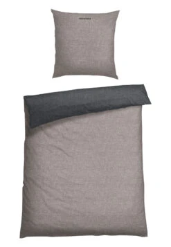 Reversible Bed Linen 2-piece Renforcé Gray-anthracite - SCHIESSER Home 7 Reversible Bed Linen 2-piece Renforcé Gray-anthracite - SCHIESSER Home -Uni Style Shop wende bettwaesche 2 teilig renforc grau anthrazit schiesser home 179840 200 front