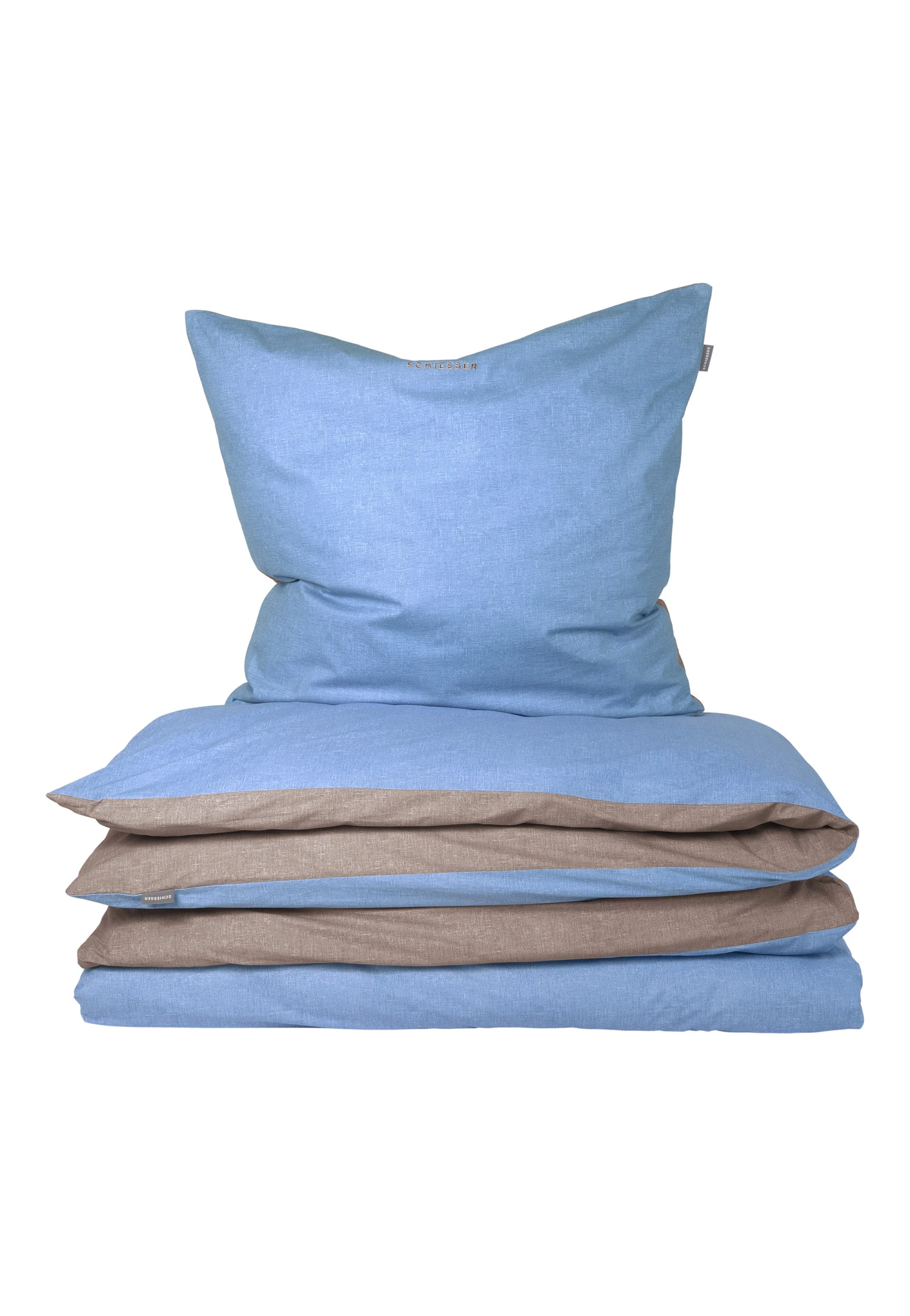 Reversible Bedding 2-piece Renforcé Light Blue-anthracite - SCHIESSER Home 4 Reversible Bedding 2-piece Renforcé Light Blue-anthracite - SCHIESSER Home - Image 4