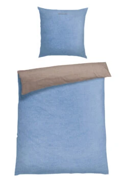Reversible Bedding 2-piece Renforcé Light Blue-anthracite - SCHIESSER Home