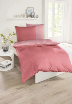 Reversible Bed Linen 2-piece Renforcé Salmon-red - SCHIESSER Home