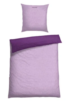 Reversible Bed Linen 2-piece Renforcé Purple - SCHIESSER Home -Uni Style Shop wende bettwaesche 2 teilig renforc lila schiesser home 179840 820 front