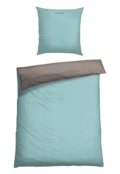 Reversible Bed Linen 2-piece Renforcé Mint-anthracite - SCHIESSER Home