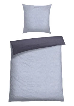 Reversible Bed Linen 2-piece Renforcé Navy/gray - SCHIESSER Home